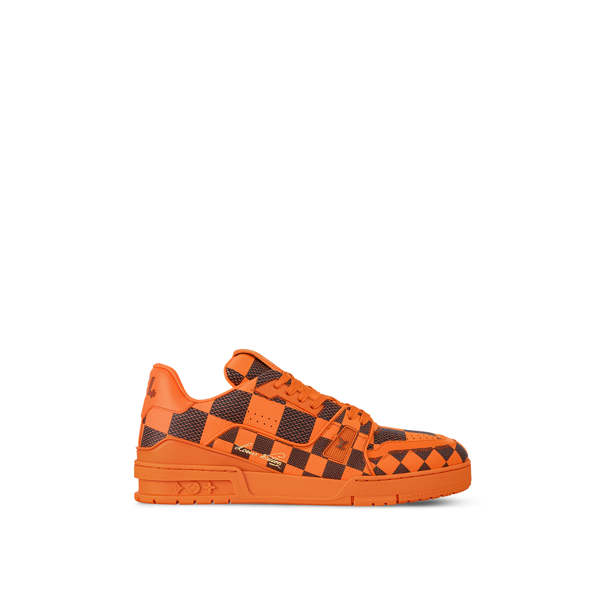 LV Trainer Sneaker Damier Pop Orange