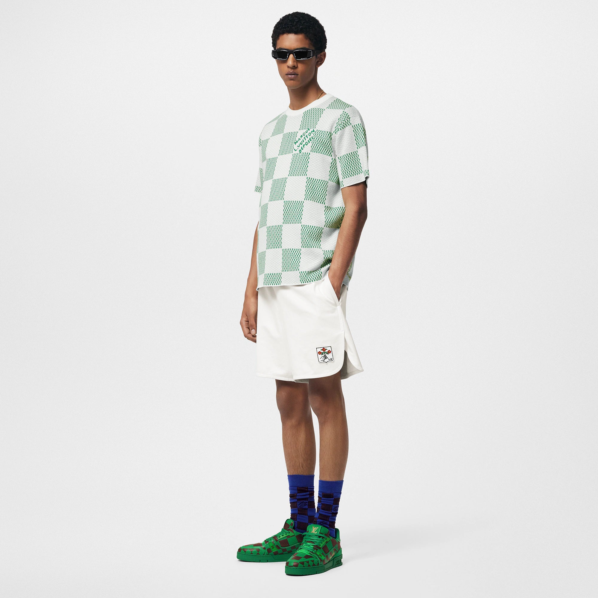 LV Trainer Sneaker Damier Pop Green