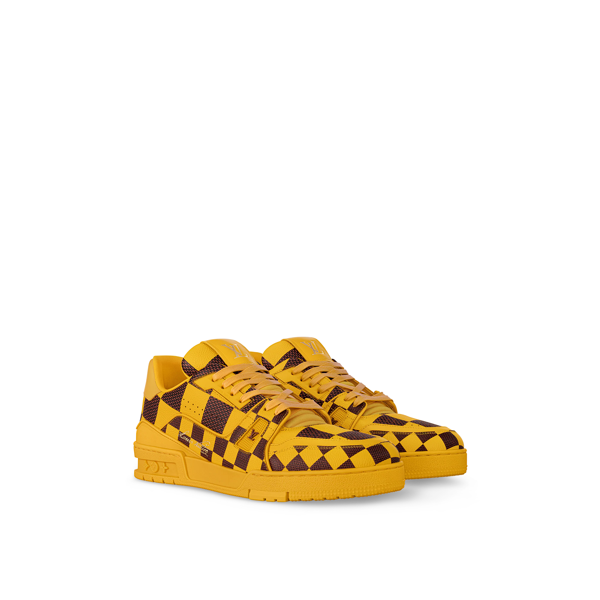 LV Trainer Sneaker Damier Pop Yellow