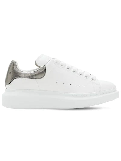 Alexander McQueen White Leather and silver