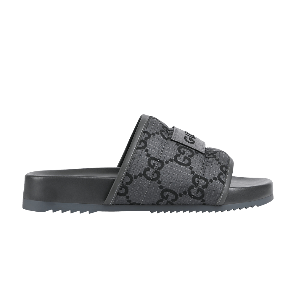 Gucci GG Slide Sandal 'GG Monogram - Grey Black'