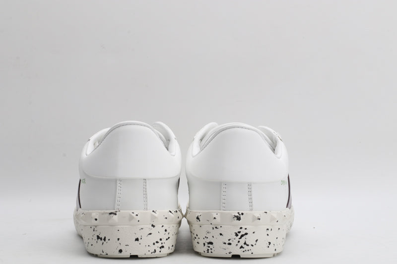 Valentino Garavani OPEN SKATE CALFSKIN AND FABRIC SNEAKER WHITE/RUBIN