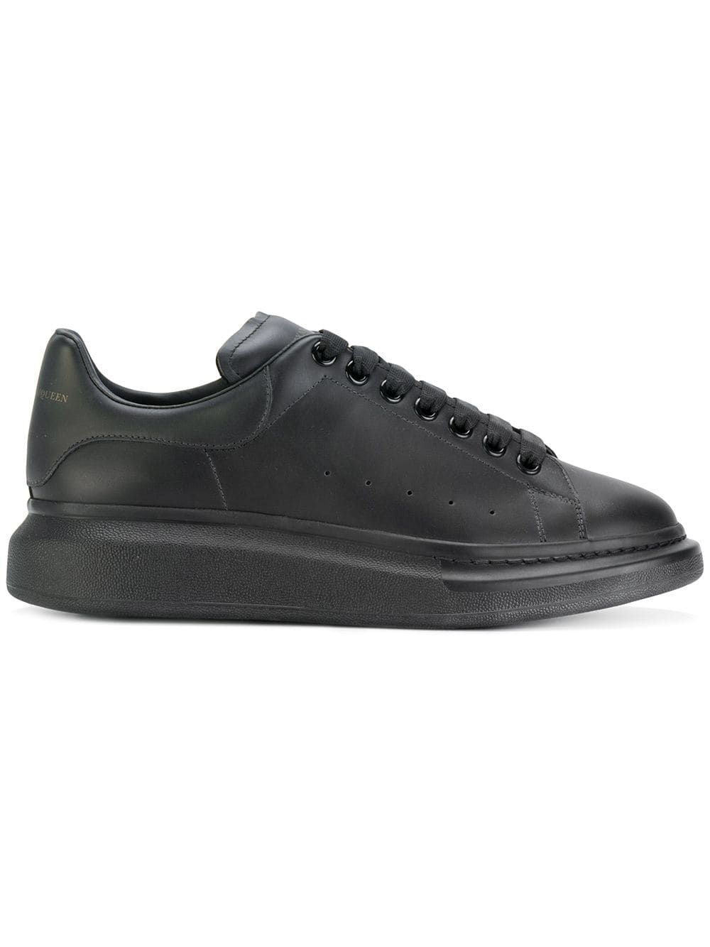 Alexander McQueen Black Leather and black sole