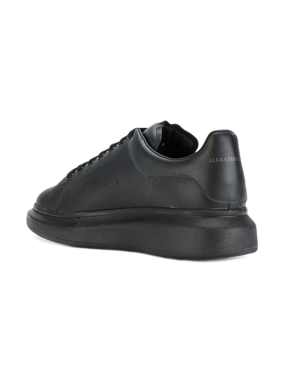 Alexander McQueen Black Leather and black sole