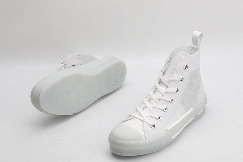 Dior B23 HIGH-TOP Transparent and White