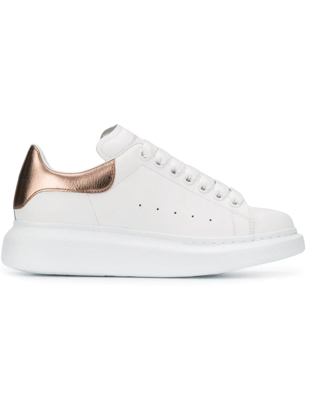 Alexander McQueen Leather White and Rose Gold