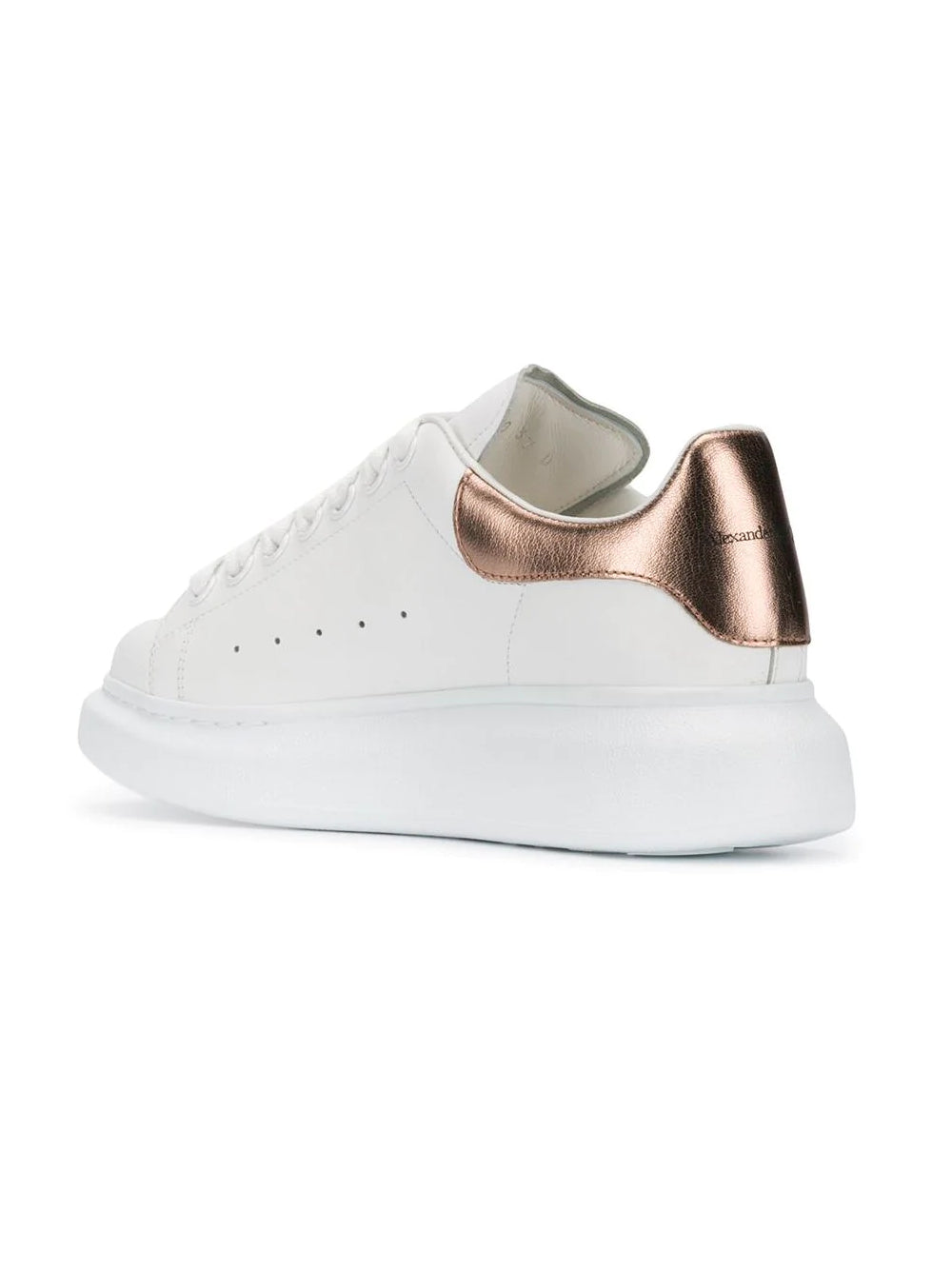 Alexander McQueen Leather White and Rose Gold