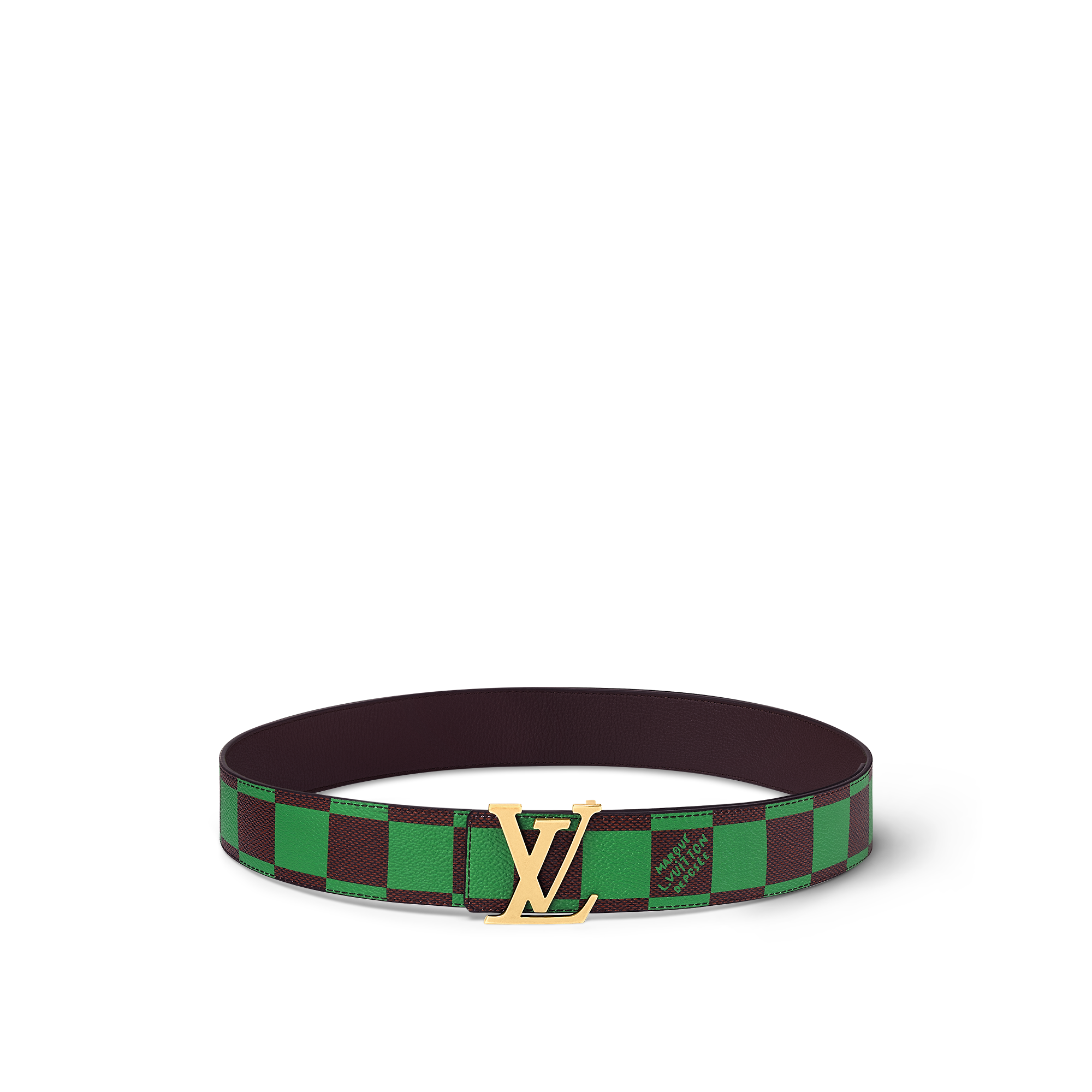 LV Initiales 40mm Reversible Belt Damier Other - Green