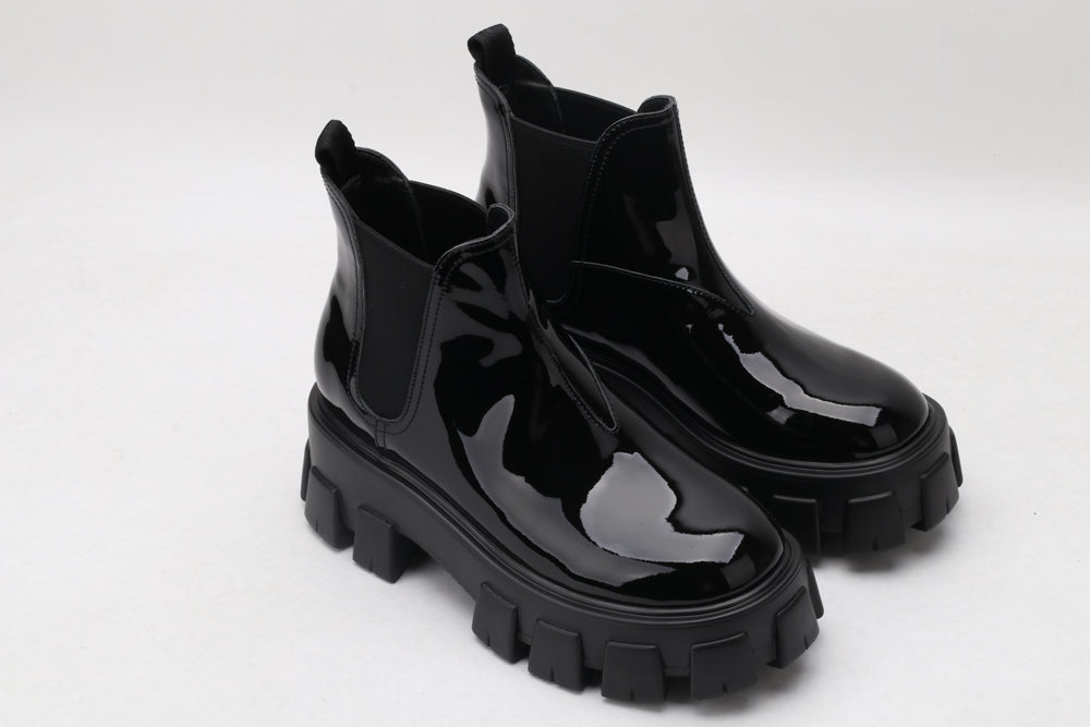 Prada Monolith brushed leather Chelsea boots