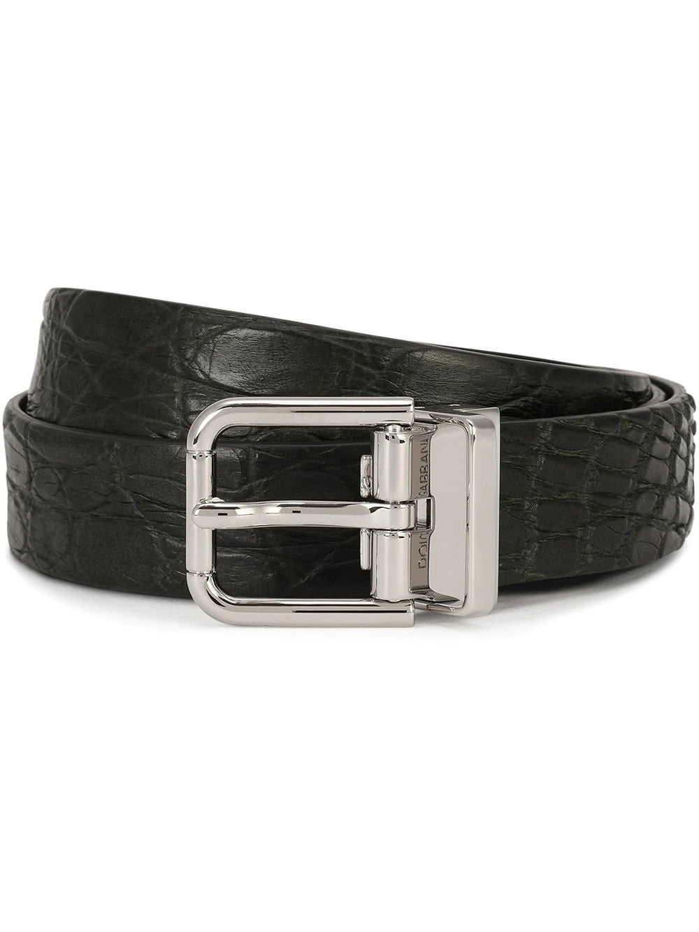 D&G Embossed Square-Buckle Belt