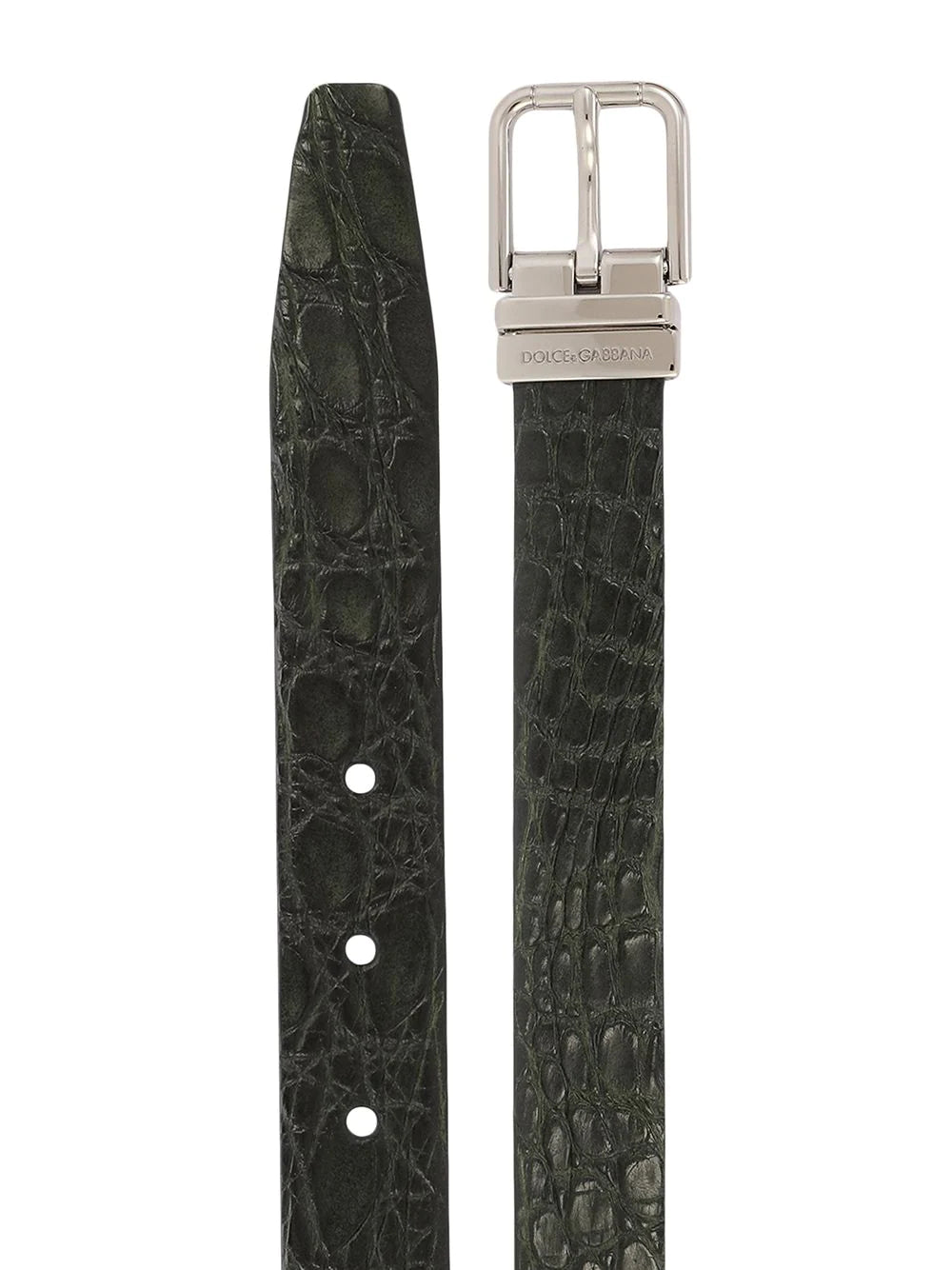 D&G Embossed Square-Buckle Belt