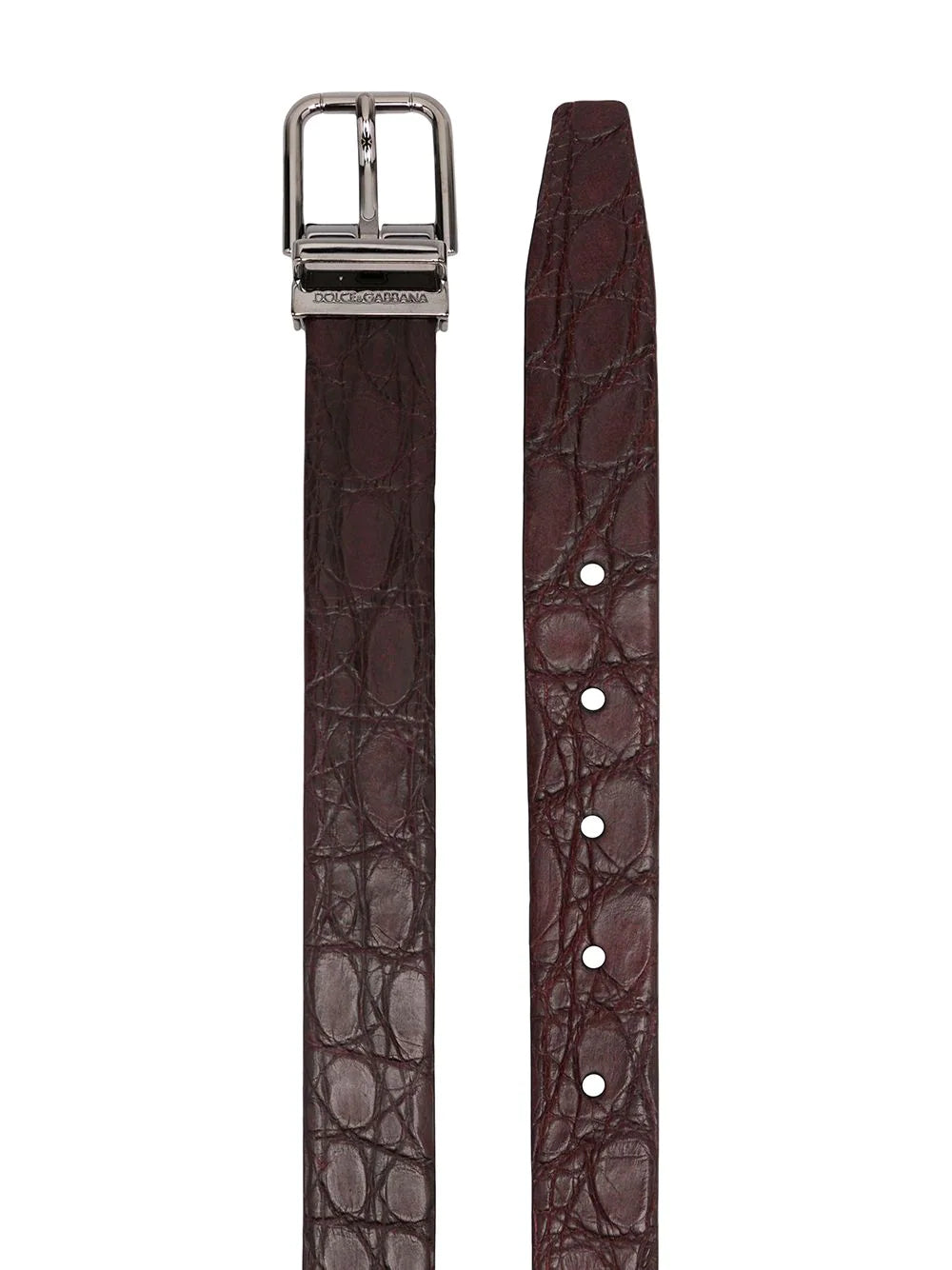 D&G Alligator Skin Buckled Belt