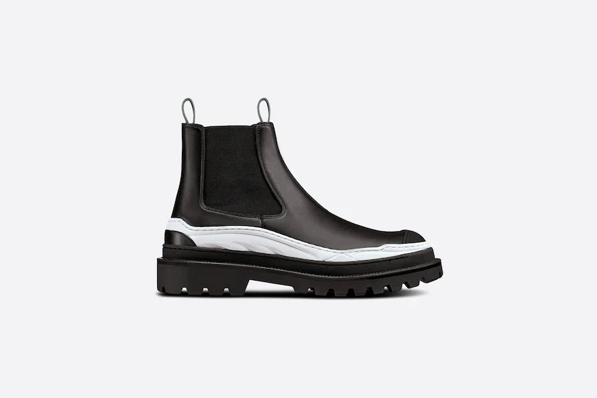 Dior DIOR AND SACAI CHELSEA BOOT Black Smooth Calfskin