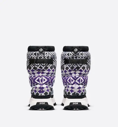 Dior DIOR SNOW SKI ANKLE BOOT Purple, Deep Gray and White CD Diamond Ski Capsule Technical Mesh