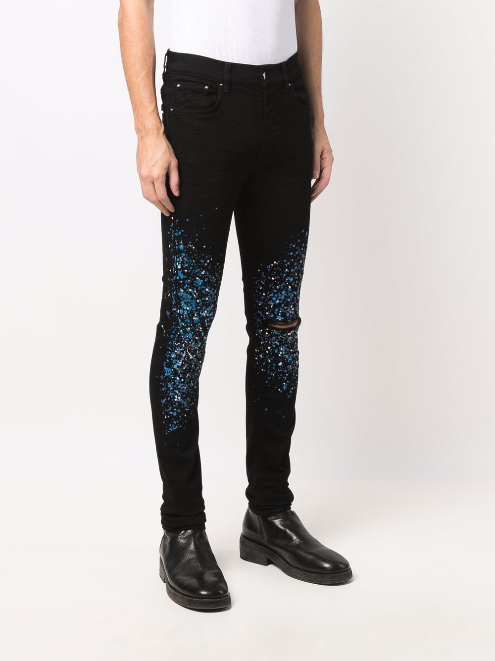 Amiri AMIRI Crystal Painter Skinny Jeans