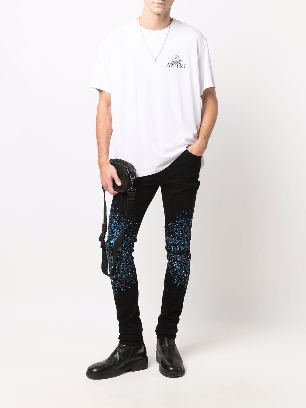 Amiri AMIRI Crystal Painter Skinny Jeans