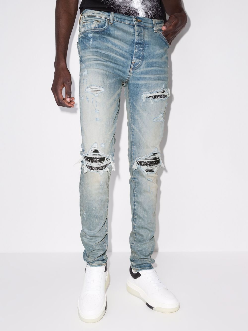 Amiri AMIRI MX1 Ripped Skinny Jeans