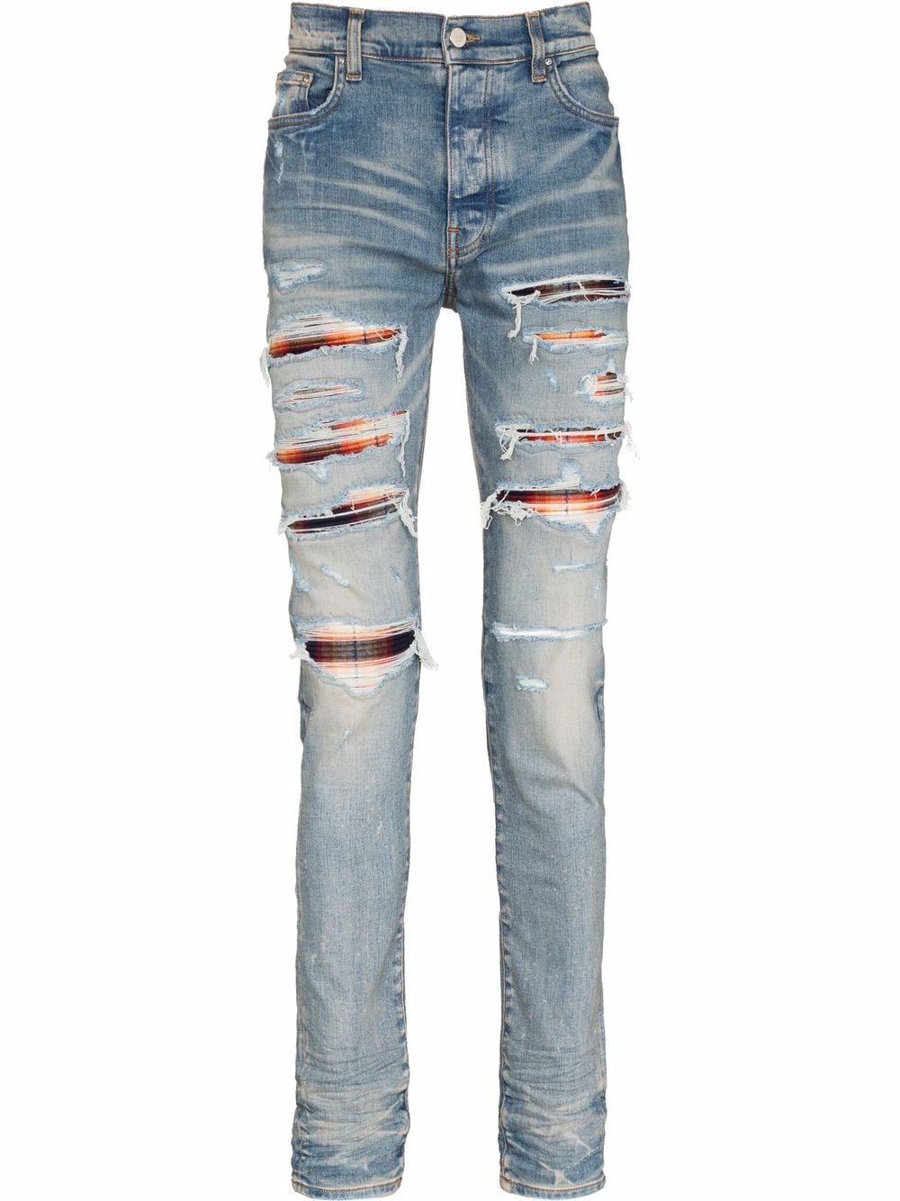 Amiri AMIRI Plaid Trasher Skinny Jeans