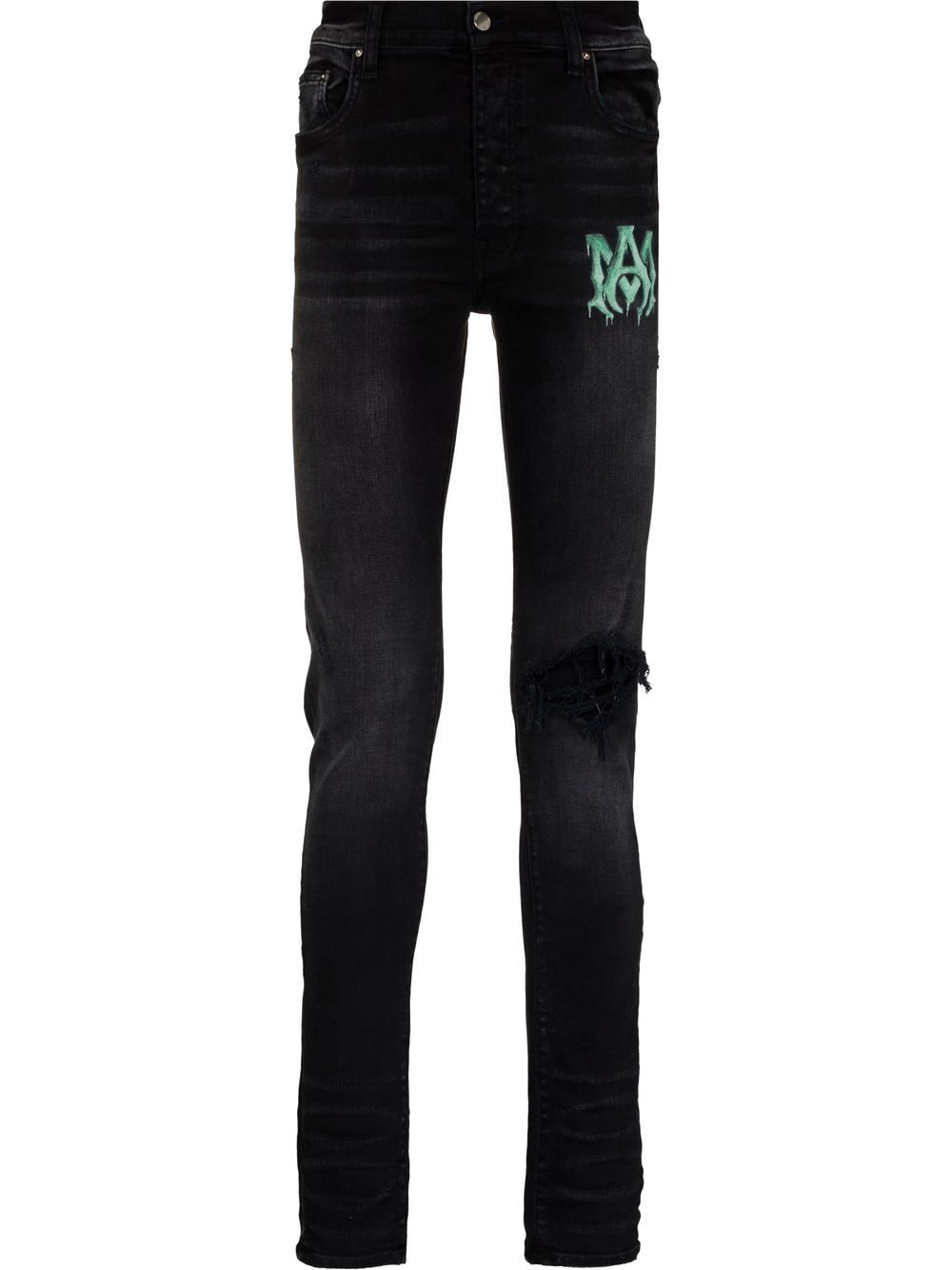 Amiri AMIRI Watercolour Logo-Print Skinny