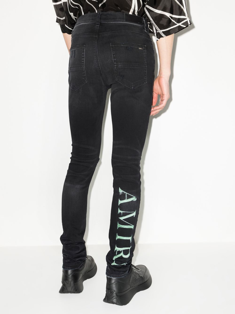 Amiri AMIRI Watercolour Logo-Print Skinny