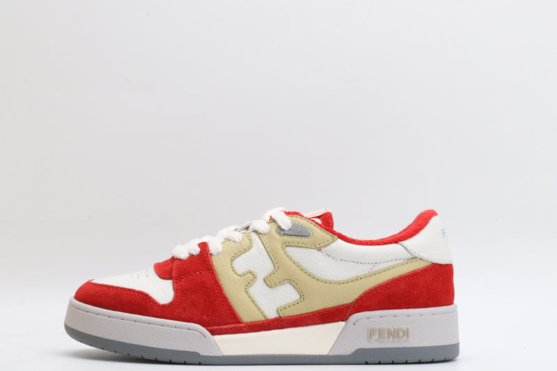 Fendi Fendi Match Red Leather Low-Tops