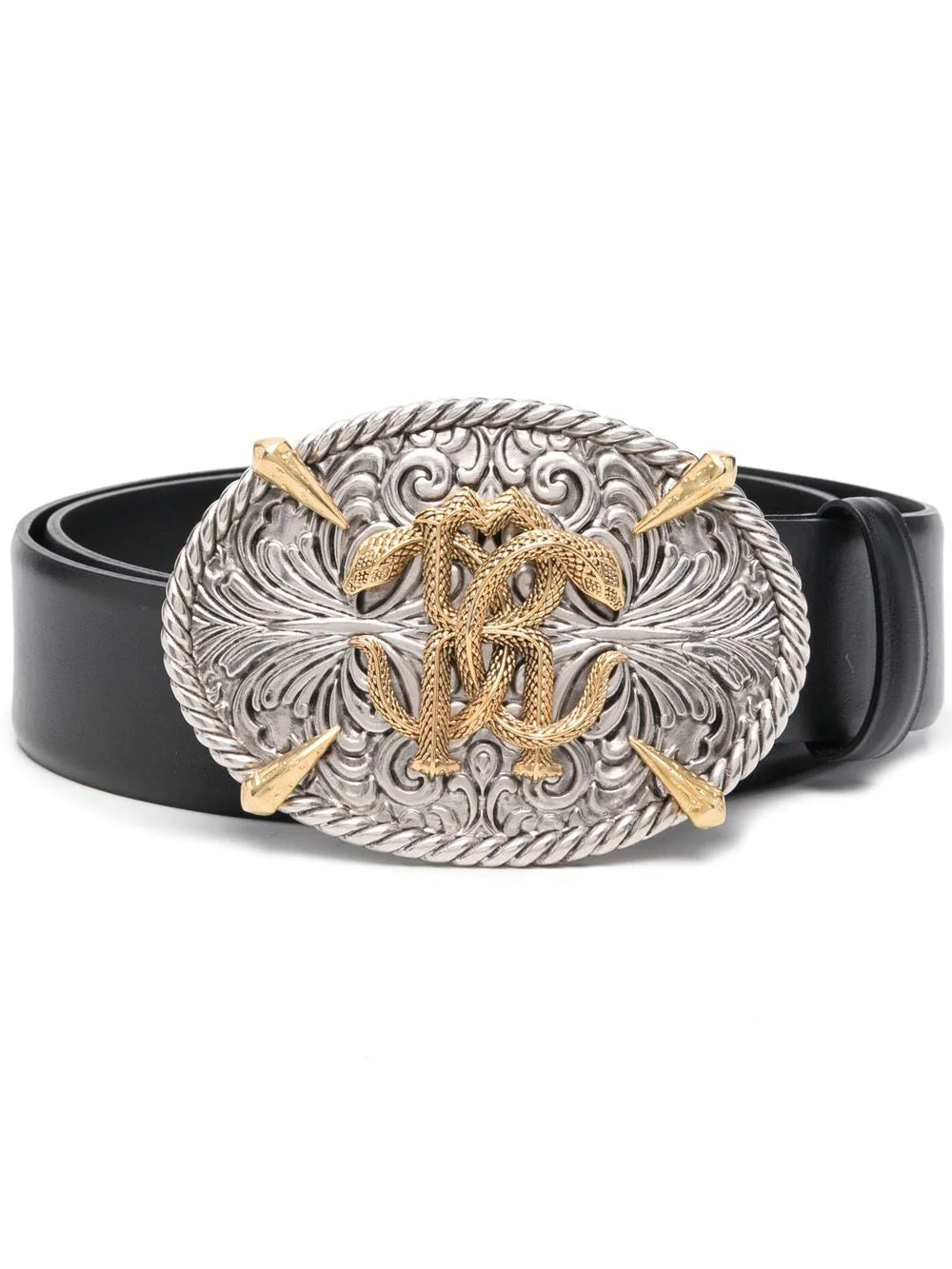 Roberto Cavalli Logo Plaque Buckle Belt