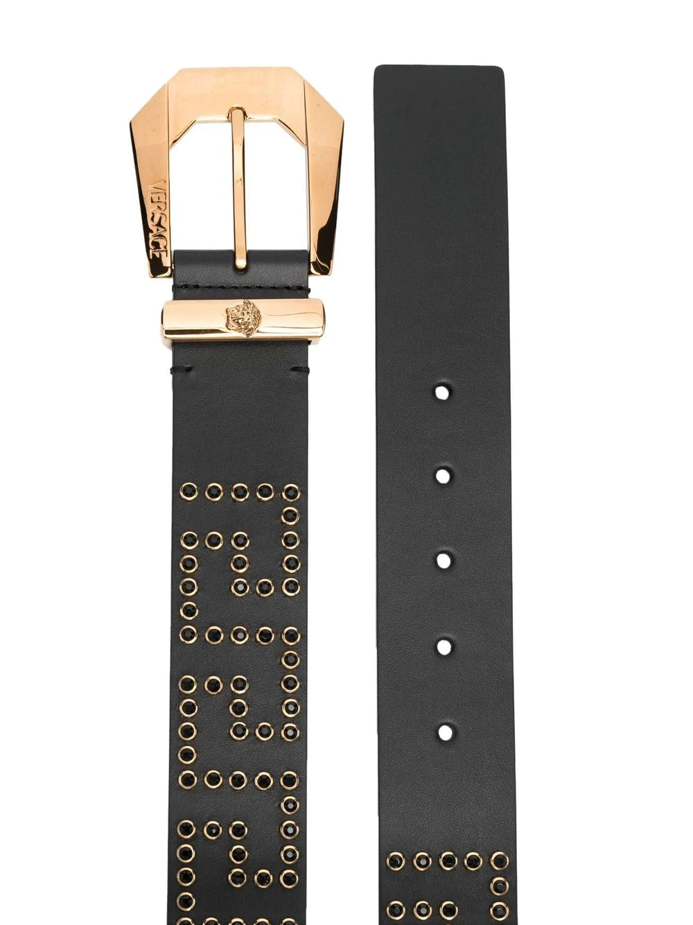 Versace Greca Stud-Embellished Belt