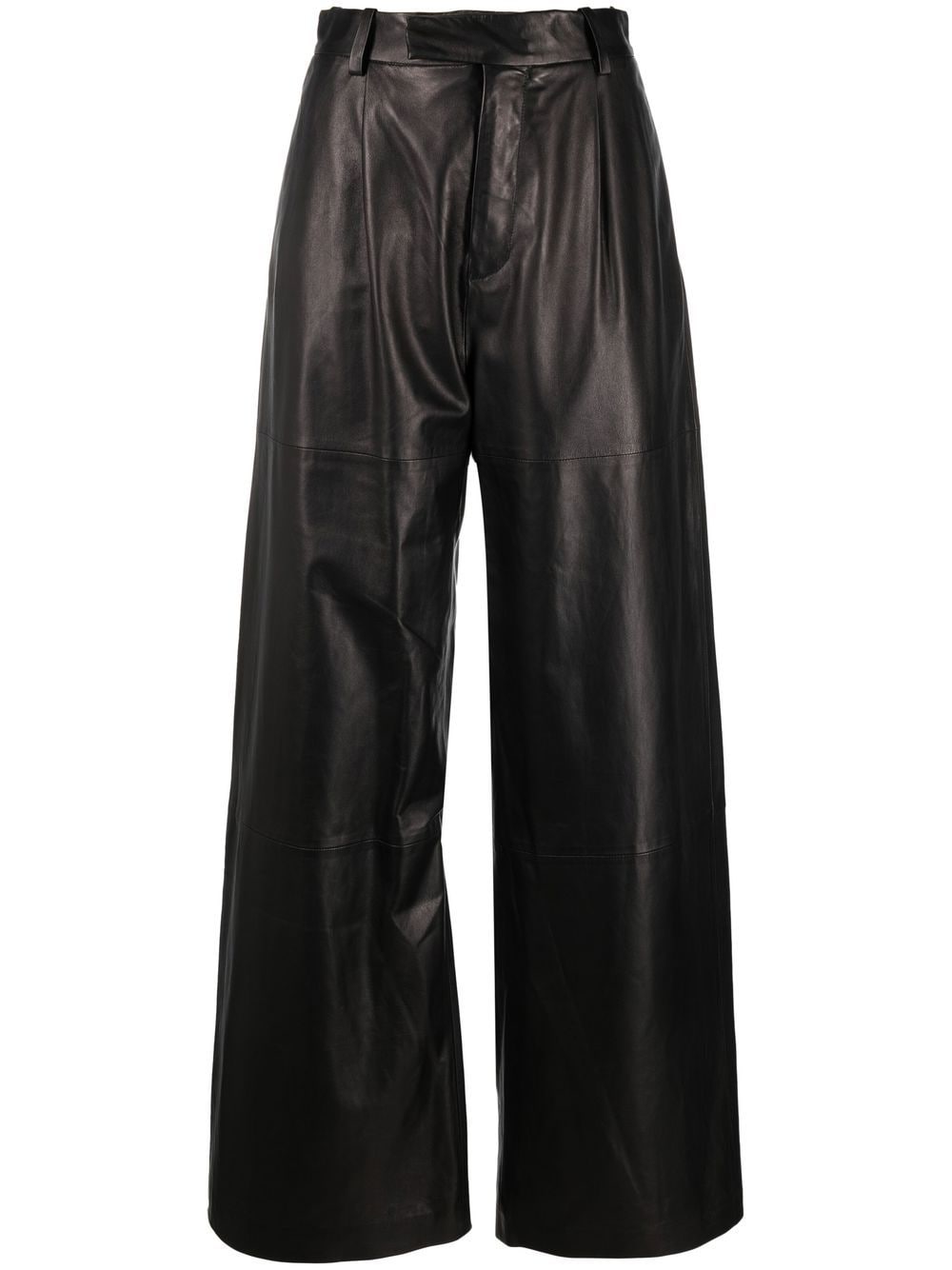 Amiri AMIRI High-Waisted Leather Wide-Leg Trousers