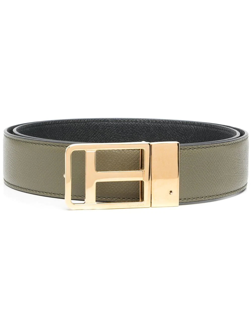 TOM FORD T-Logo Buckle Reversible Belt