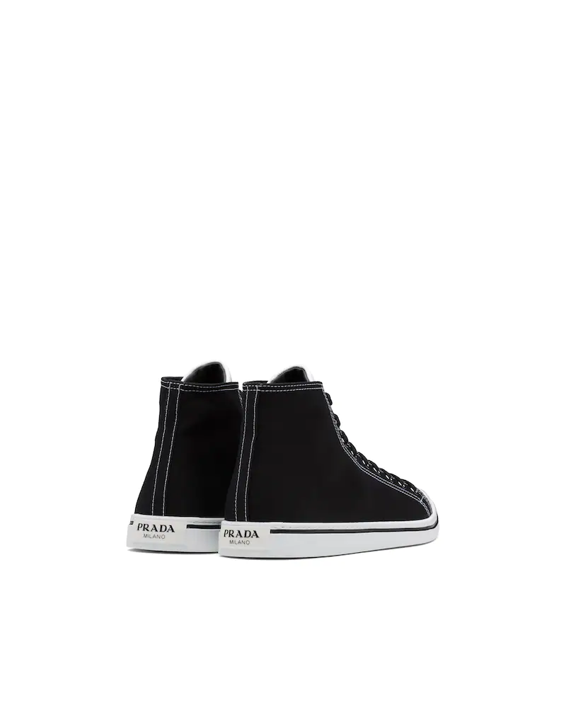 Prada Cotton gabardine pointy high-top Black