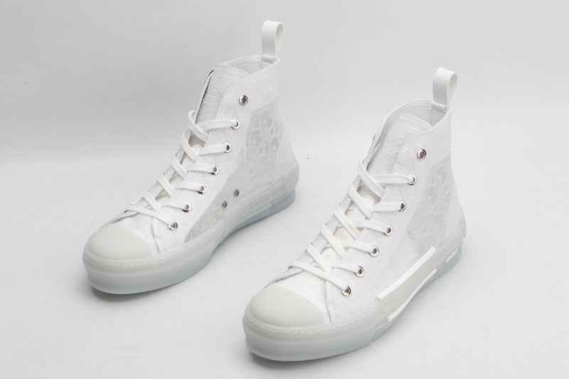 Dior B23 HIGH-TOP Transparent and White