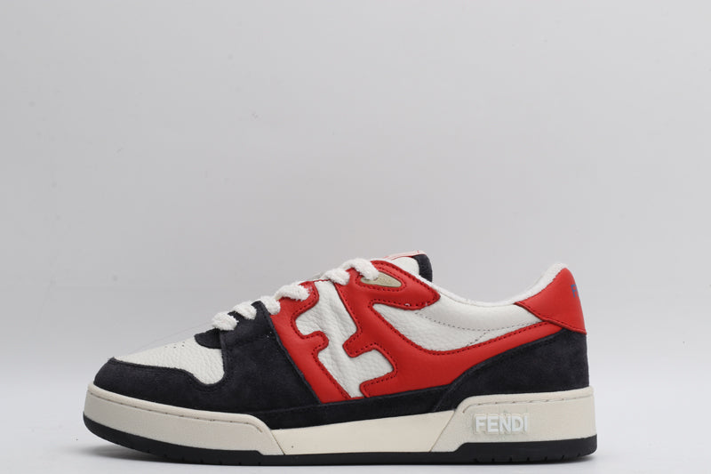 Fendi Fendi Leather White / Red / Black Low Top