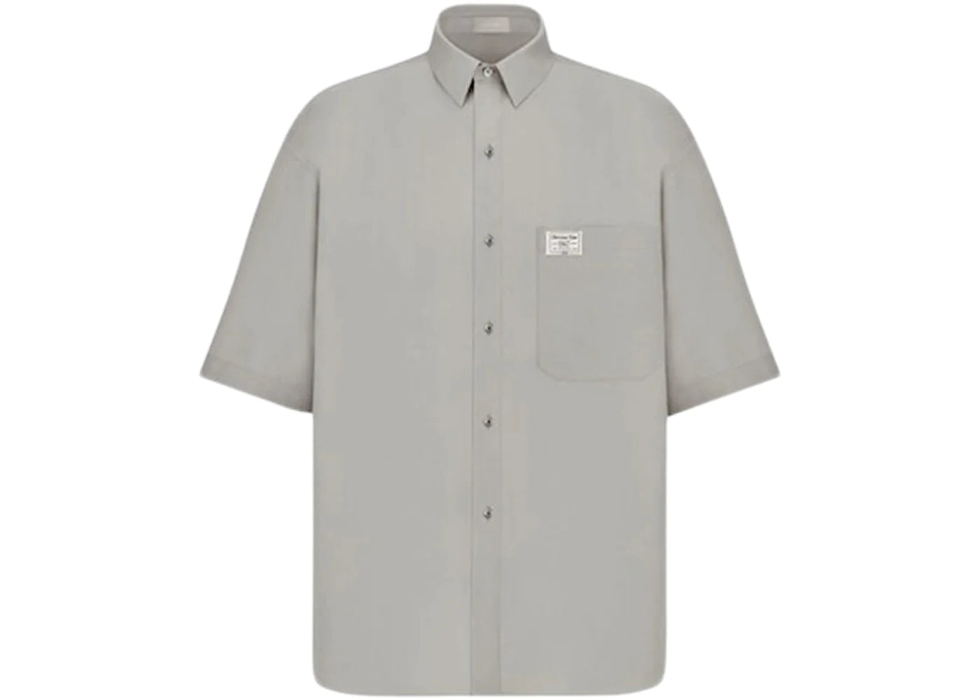 Dior by Birkenstock CD 1947 Shortsleeved Shirt Gray Silk Poplin