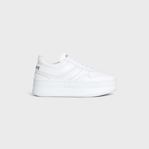 Celine Block Sneakers With Wedge Outsole in Calfskin Optic White