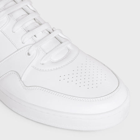 Celine CT-04 Celine Trainer Low Lace-up Sneaker In Calfskin Optic White