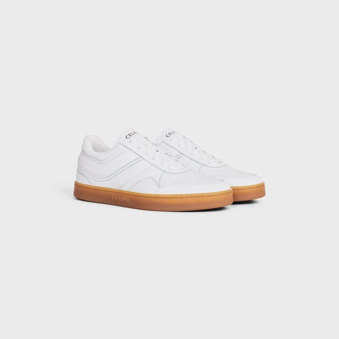 Celine Celine Trainer Low Lace-up Sneraker in Calfskin Optic White/Beige