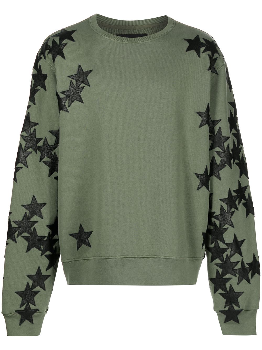 Star-patch long-sleeve sweatshirt