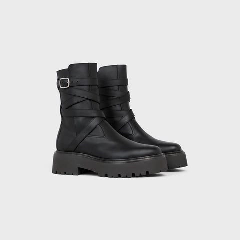 Celine Celine Buckled Jodphur Medium Boot in Calfskin Black