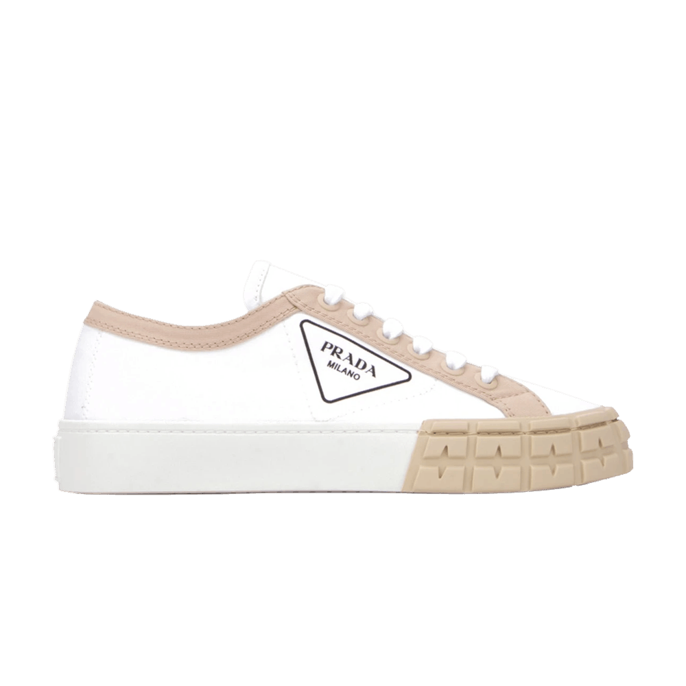 Prada Wmns Gabardine Wheel Low 'White Khaki'