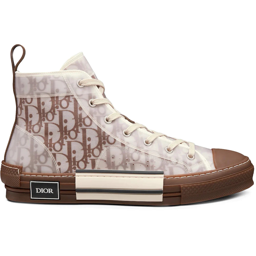 Dior B23 High Top Coffee White Dior Oblique