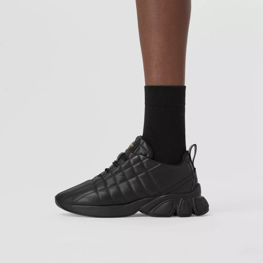 Burberry Quilted Leather Classic Sneakers Black