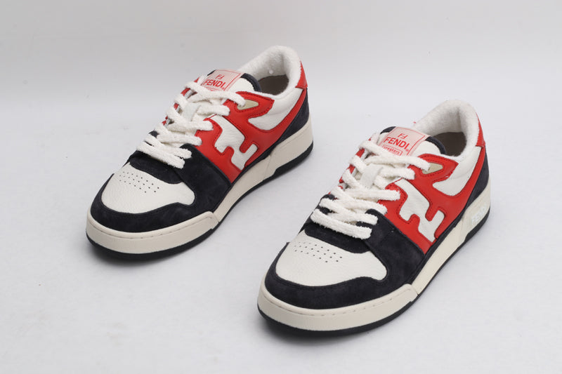 Fendi Fendi Leather White / Red / Black Low Top