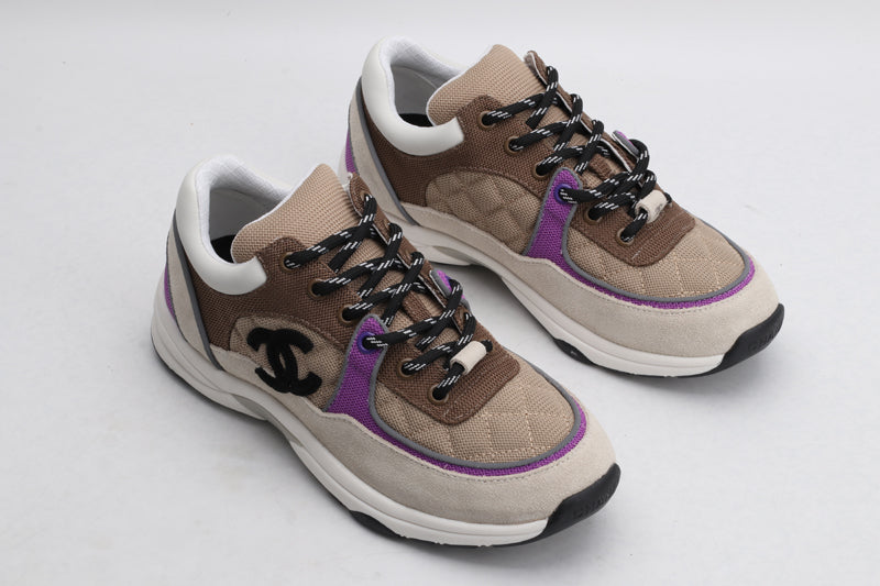 Chanel Chanel Low Top Trainer Beige Purple