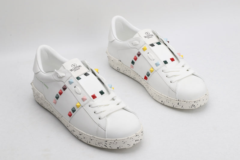 Valentino Garavani OPEN FOR A CHANGE SNEAKER IN BIO-BASED MATERIAL WHITE/MULTICOLOUR