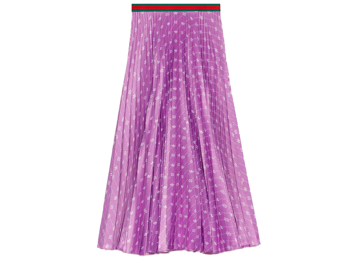 Gucci x adidas Satin Pleated Skirt Purple