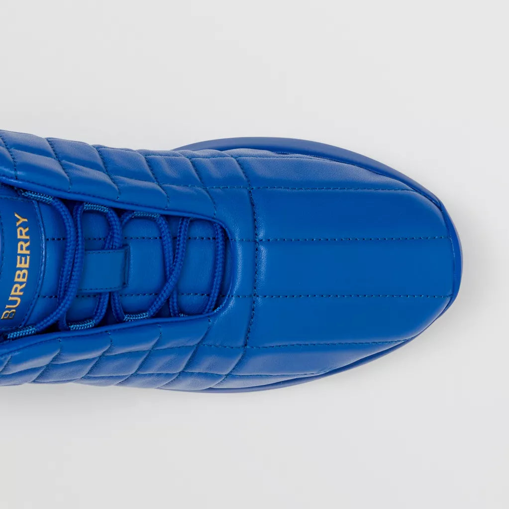 Burberry Quilted Leather Classic Sneakers Deep Marine Blue