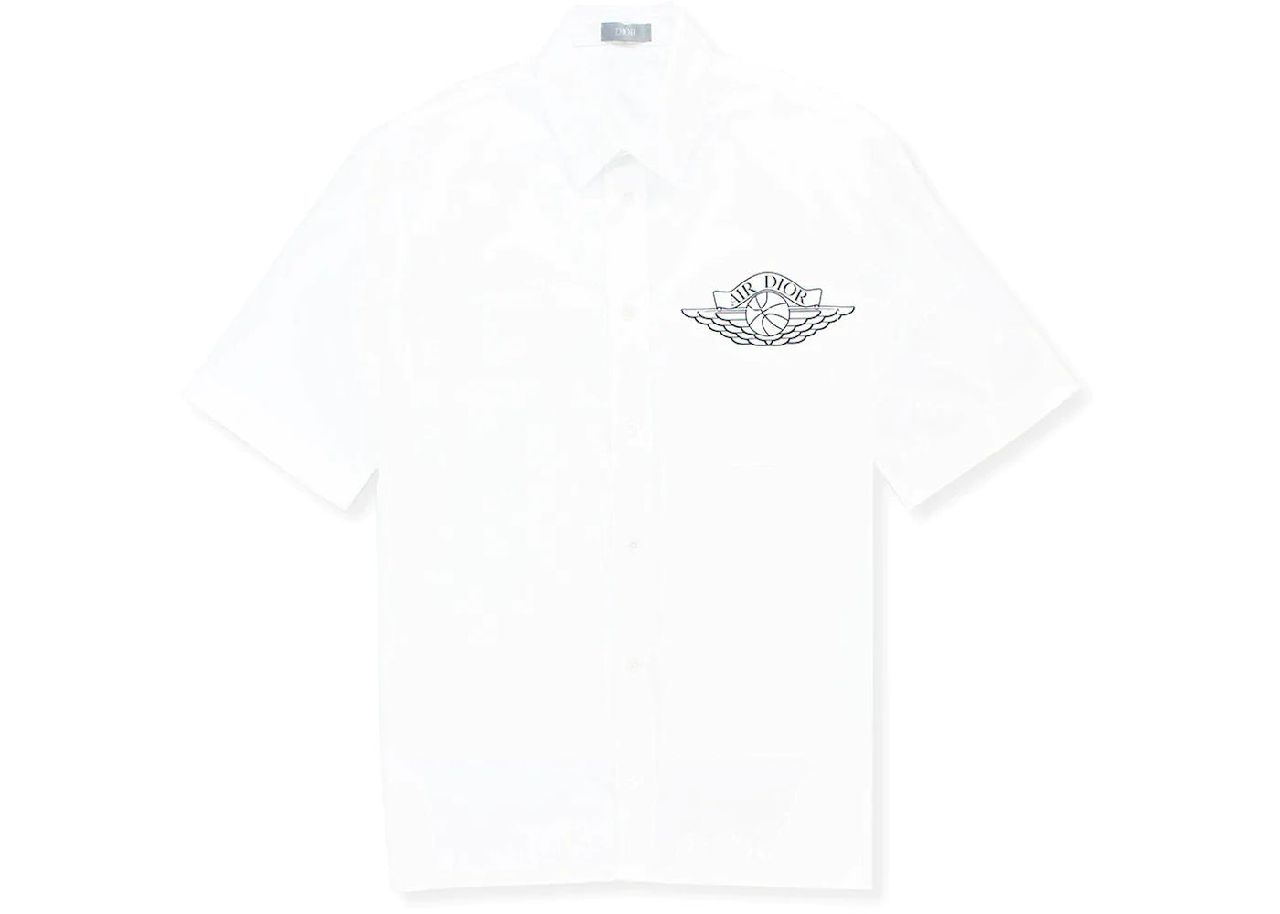 Dior x Jordan Short Sleeve Button Up Shirt White