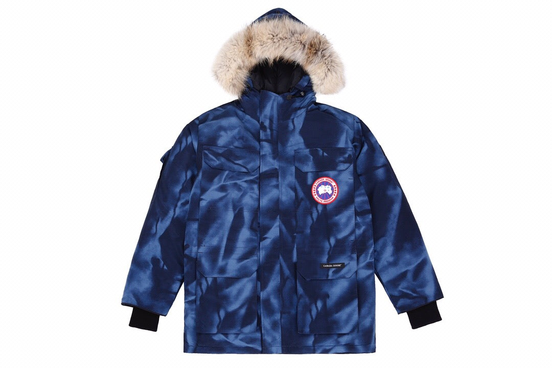 Expedition Down Parka - Blue Abstract Camo