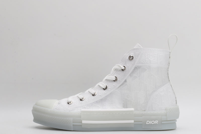 Dior B23 HIGH-TOP Transparent and White