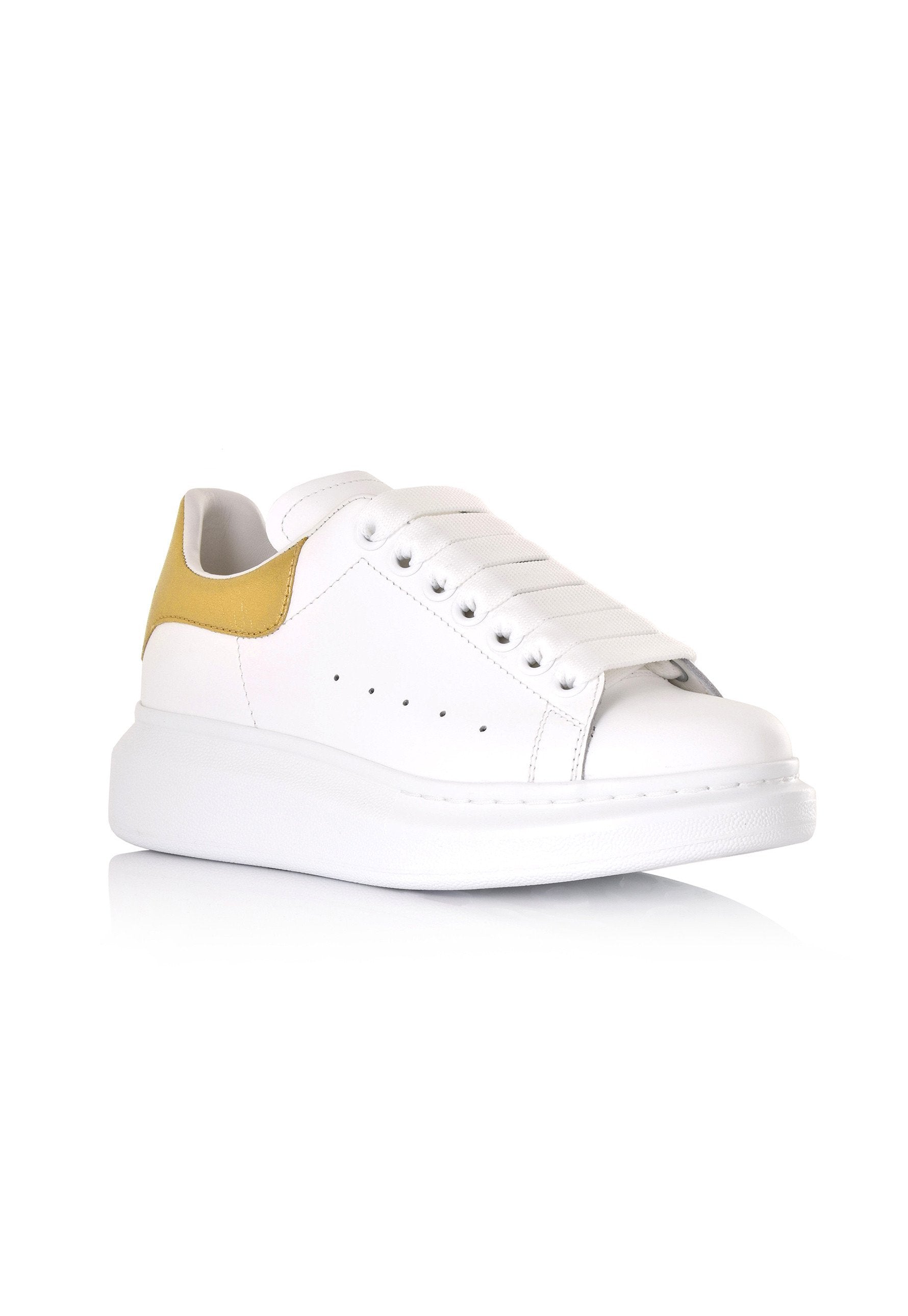 Alexander McQueen White Leather and gold